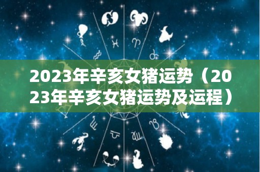 2023年辛亥女猪运势（2023年辛亥女猪运势及运程）