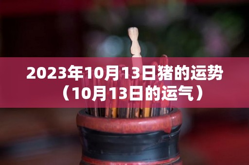 2023年10月13日猪的运势（10月13日的运气）