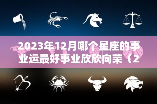 2023年12月哪个星座的事业运最好事业欣欣向荣（2020年12月23日十二星座运势）