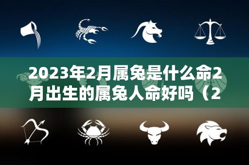 2023年2月属兔是什么命2月出生的属兔人命好吗（2023年二月出生的兔宝宝要几时受孕?）