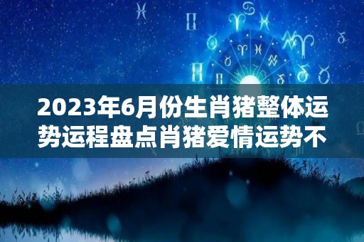 2023年6月份生肖猪整体运势运程盘点肖猪爱情运势不佳（2023年属猪人的每月运势）