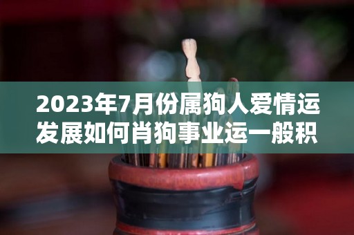 2023年7月份属狗人爱情运发展如何肖狗事业运一般积极性高（属狗2023年属狗每月运势和运）