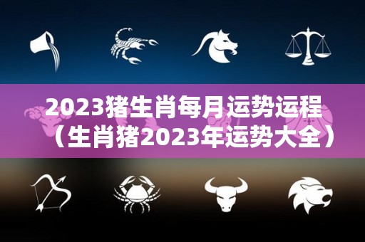 2023猪生肖每月运势运程（生肖猪2023年运势大全）