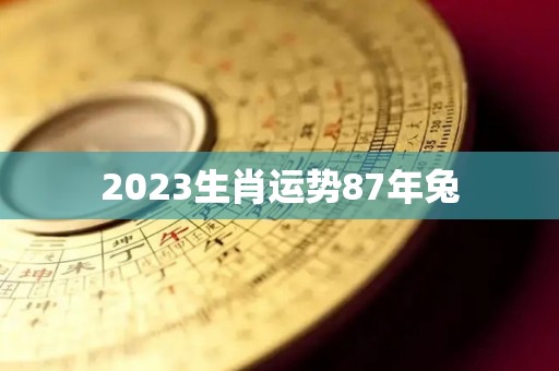 2023生肖运势87年兔