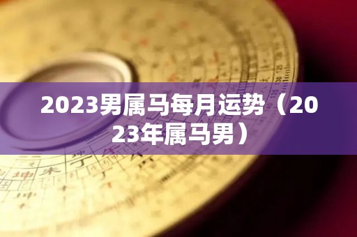 2023男属马每月运势（2023年属马男）