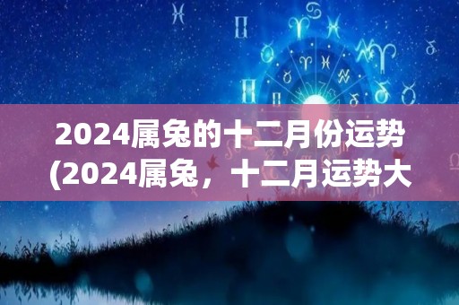 2024属兔的十二月份运势(2024属兔，十二月运势大揭秘！)