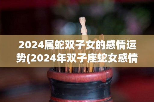 2024属蛇双子女的感情运势(2024年双子座蛇女感情展望)