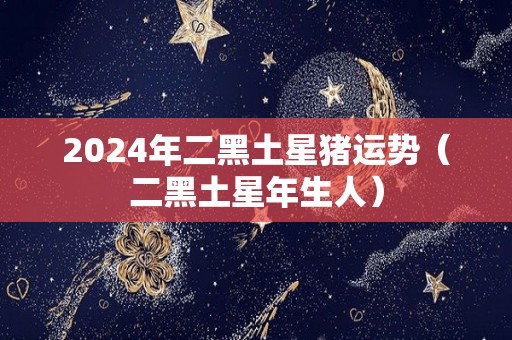 2024年二黑土星猪运势（二黑土星年生人）