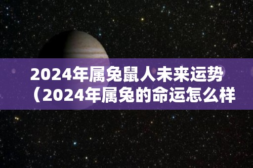 2024年属兔鼠人未来运势（2024年属兔的命运怎么样）