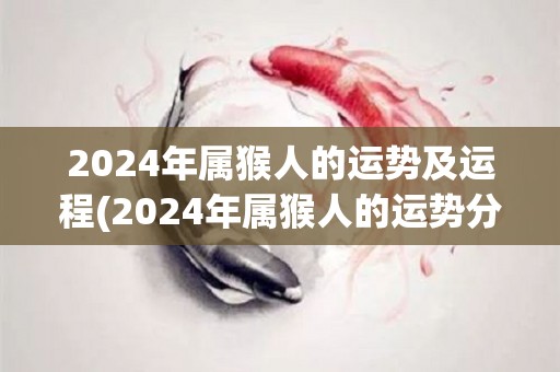 2024年属猴人的运势及运程(2024年属猴人的运势分析)