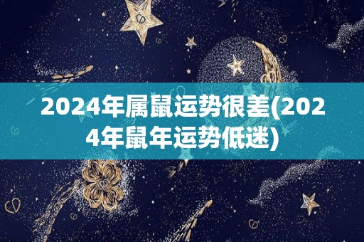 2024年属鼠运势很差(2024年鼠年运势低迷)