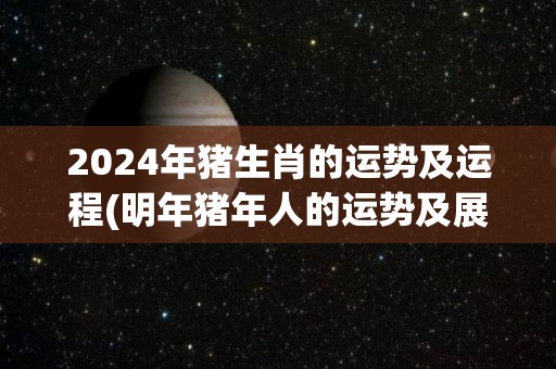2024年猪生肖的运势及运程(明年猪年人的运势及展望)