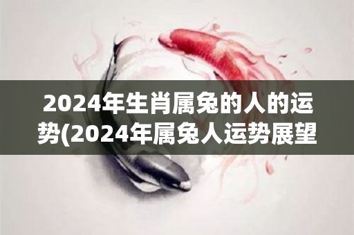 2024年生肖属兔的人的运势(2024年属兔人运势展望)