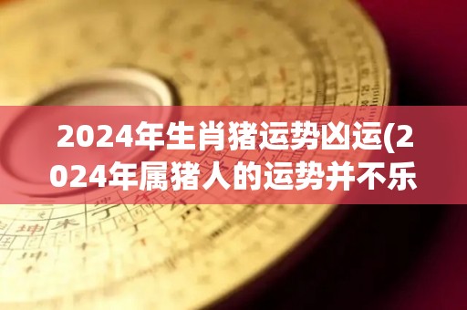 2024年生肖猪运势凶运(2024年属猪人的运势并不乐观)