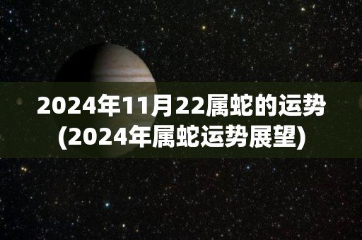 2024年11月22属蛇的运势(2024年属蛇运势展望)