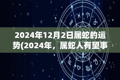 2024年12月2日属蛇的运势(2024年，属蛇人有望事业顺利，财运亨通！)