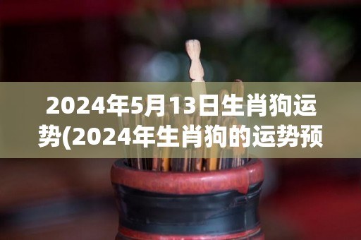 2024年5月13日生肖狗运势(2024年生肖狗的运势预测)