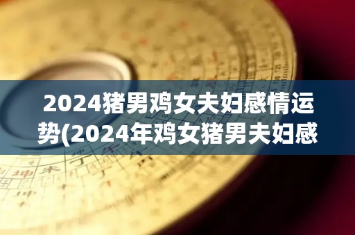 2024猪男鸡女夫妇感情运势(2024年鸡女猪男夫妇感情运势预测)