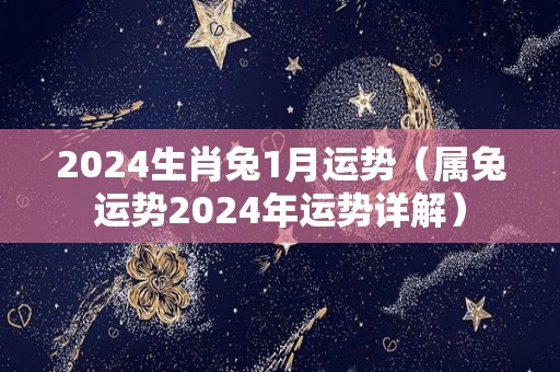 2024生肖兔1月运势（属兔运势2024年运势详解）