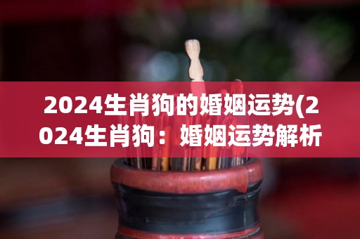 2024生肖狗的婚姻运势(2024生肖狗：婚姻运势解析)