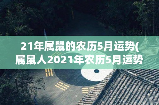21年属鼠的农历5月运势(属鼠人2021年农历5月运势大暴增)