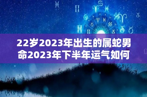 22岁2023年出生的属蛇男命2023年下半年运气如何运势详解（2023年属蛇112月运气）