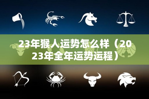 23年猴人运势怎么样（2023年全年运势运程）