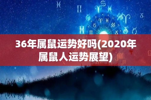 36年属鼠运势好吗(2020年属鼠人运势展望)