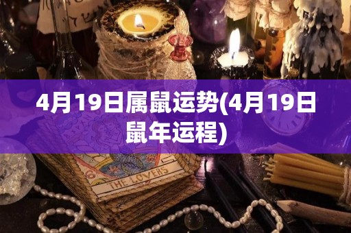 4月19日属鼠运势(4月19日鼠年运程)