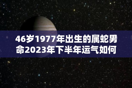 46岁1977年出生的属蛇男命2023年下半年运气如何运势详解（77年属蛇46岁运势2022年运势）