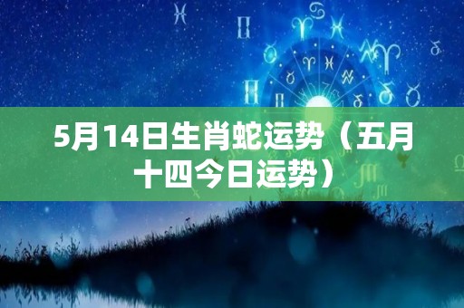5月14日生肖蛇运势（五月十四今日运势）