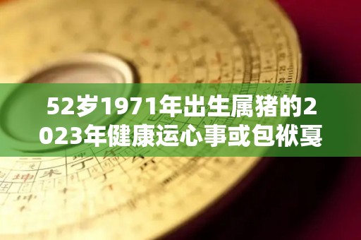 52岁1971年出生属猪的2023年健康运心事或包袱戛然而止（71年属猪2023年运势及运程每月运程）