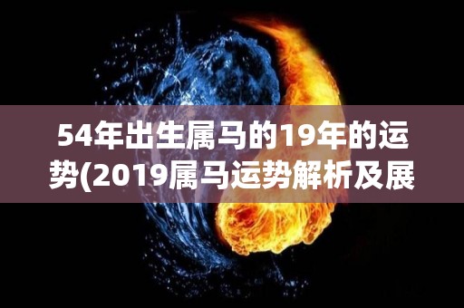 54年出生属马的19年的运势(2019属马运势解析及展望)