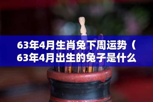 63年4月生肖兔下周运势（63年4月出生的兔子是什么命）
