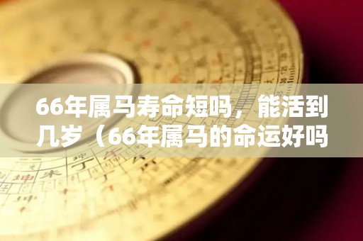 66年属马寿命短吗，能活到几岁（66年属马的命运好吗）