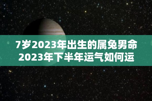 7岁2023年出生的属兔男命2023年下半年运气如何运势详解（2027年属兔多少岁）