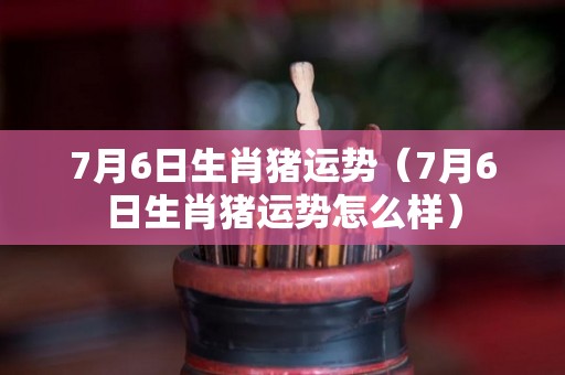 7月6日生肖猪运势（7月6日生肖猪运势怎么样）