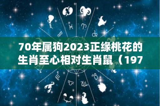 70年属狗2023正缘桃花的生肖至心相对生肖鼠（1970年的狗在2023年的运势）