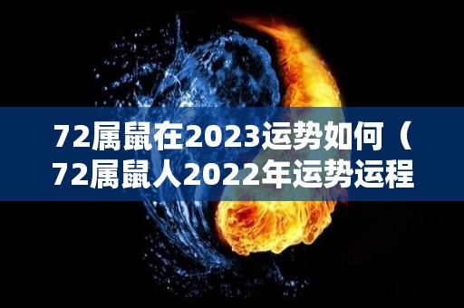 72属鼠在2023运势如何（72属鼠人2022年运势运程每月运程）