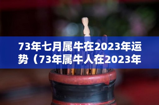 73年七月属牛在2023年运势（73年属牛人在2023年的命运如何）