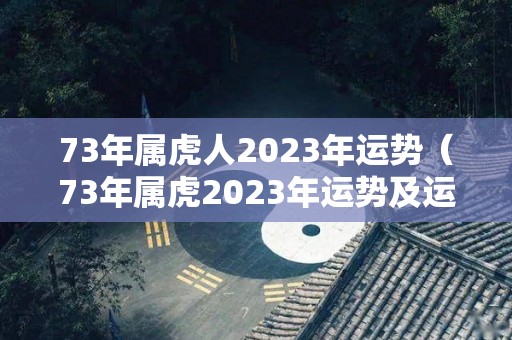 73年属虎人2023年运势（73年属虎2023年运势及运程）