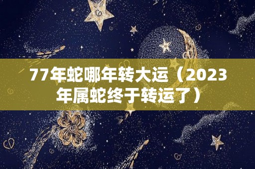 77年蛇哪年转大运（2023年属蛇终于转运了）