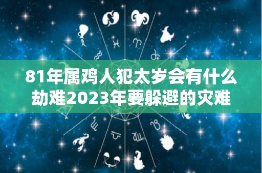 81年属鸡人犯太岁会有什么劫难2023年要躲避的灾难（81年的鸡在2021年躲不过的灾）