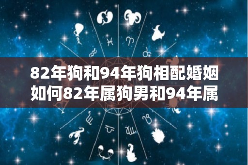 82年狗和94年狗相配婚姻如何82年属狗男和94年属狗的女结婚好不（82年狗男与94年狗女配吗）