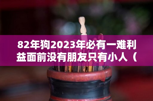 82年狗2023年必有一难利益面前没有朋友只有小人（82年狗2023年运势如何月解析）