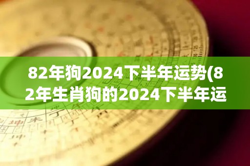 82年狗2024下半年运势(82年生肖狗的2024下半年运势预测)
