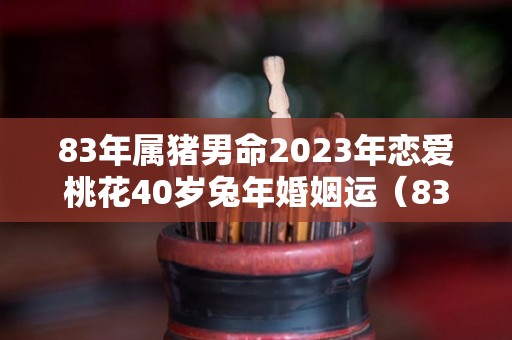 83年属猪男命2023年恋爱桃花40岁兔年婚姻运（83年的猪男2023年怎么样）