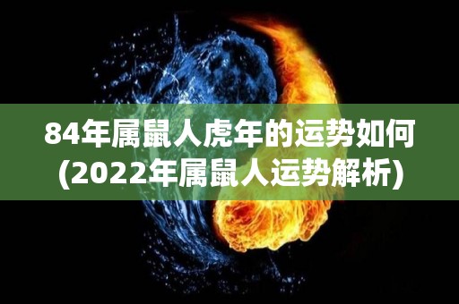 84年属鼠人虎年的运势如何(2022年属鼠人运势解析)