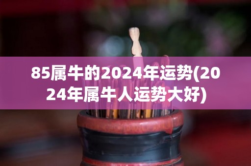 85属牛的2024年运势(2024年属牛人运势大好)