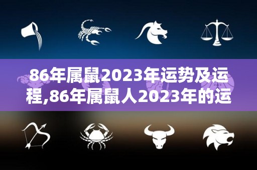 86年属鼠2023年运势及运程,86年属鼠人2023年的运势及运程解析